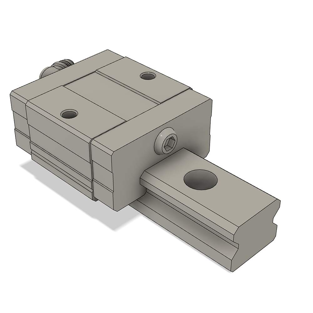 LSD15BK-HS-H-B-M4 AIRTAC LOW PROFILE RAIL BEARING<br>LSD 15MM SERIES, HIGH ACCURACY WITH LIGHT PRELOAD (B), SQUARE MOUNT - SHORT BODY